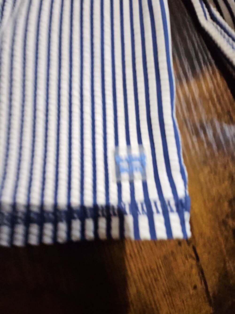 (509) RuggedButts Blue Striped Rash Guard 6-12M - Picture 2 of 7